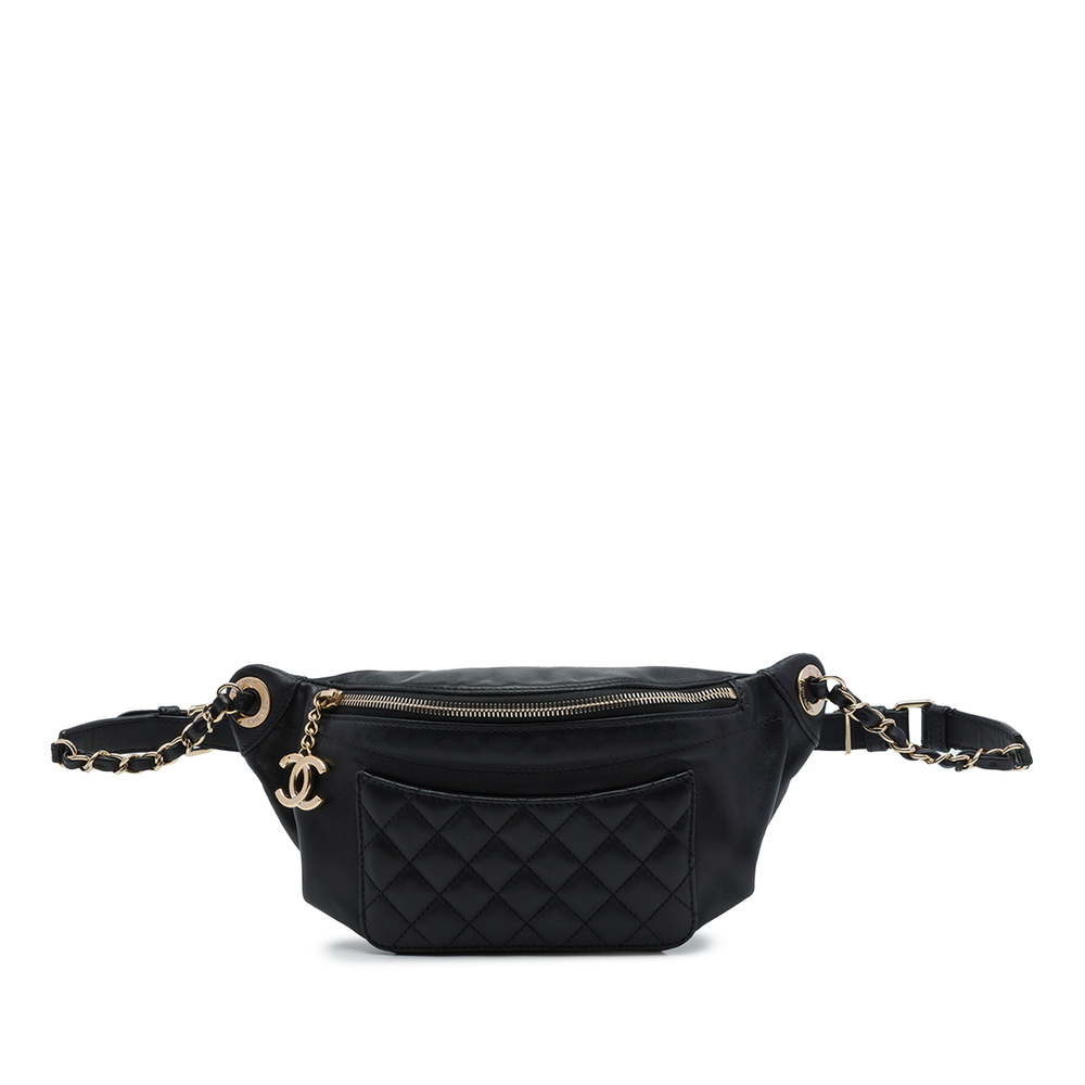 Pre-Loved Chanel Quilted Lambskin Classic Bi Waist Bag